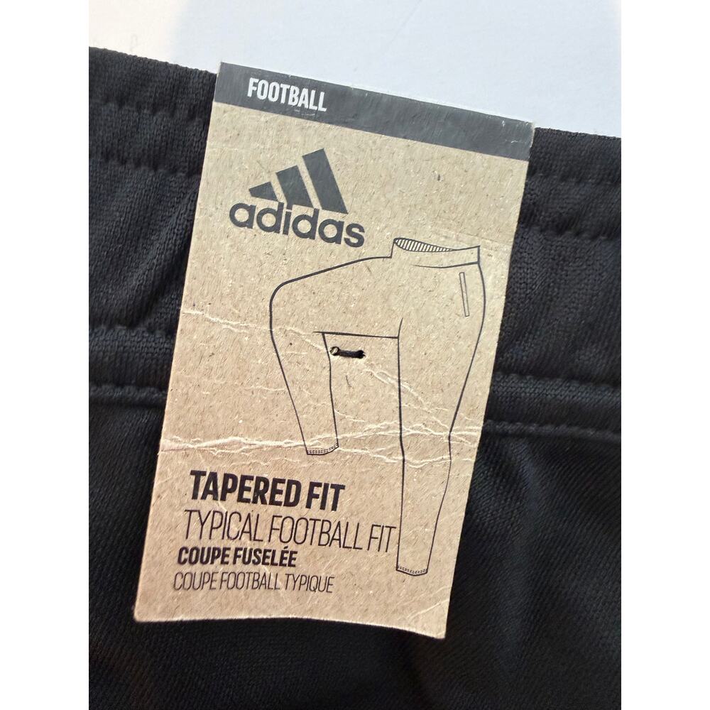 NWT Adidas Tiro Soccer Track Pants Men M Black White Tapered New - Picture 3 of 8